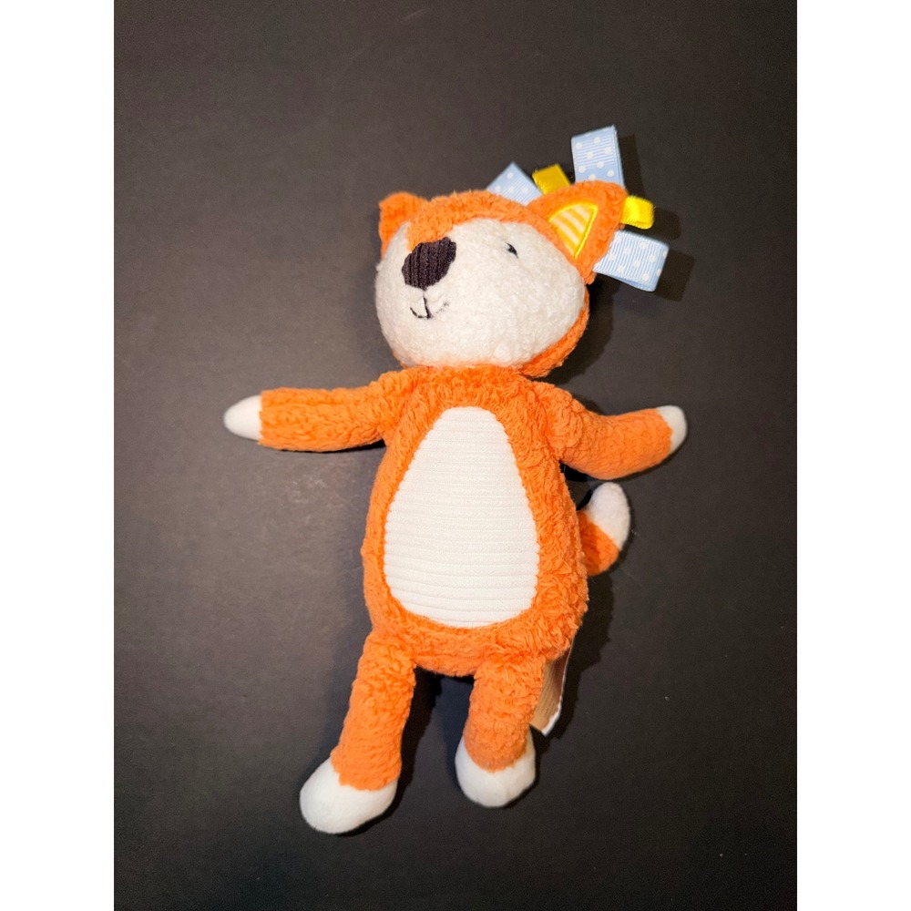 Make Believe Ideas Orange Fox Snuggles Plush Sensory Stuffed Ribbon Tags 9 Inch